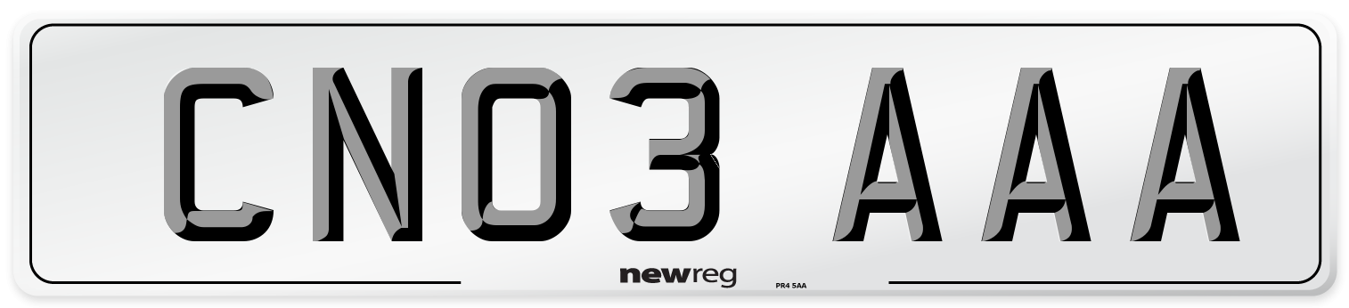 CN03 AAA Number Plate from New Reg